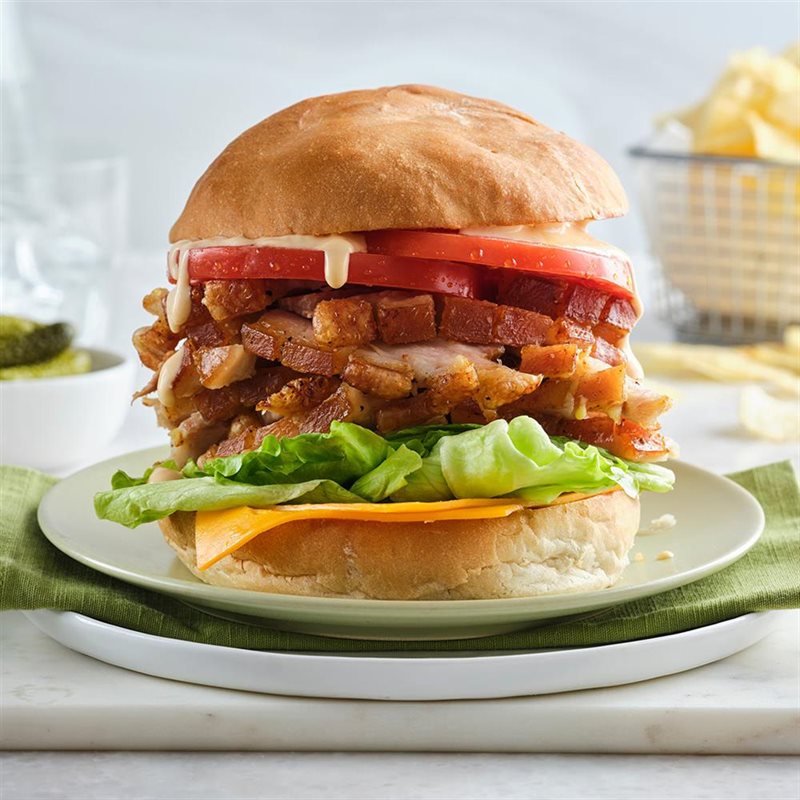 Oven Roasted Pork Belly Kaiser