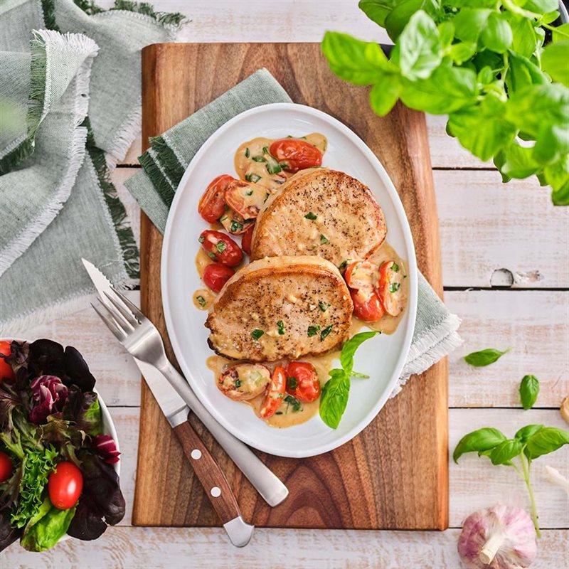 Pork Chops with Pan-Roasted Tomato Cream
