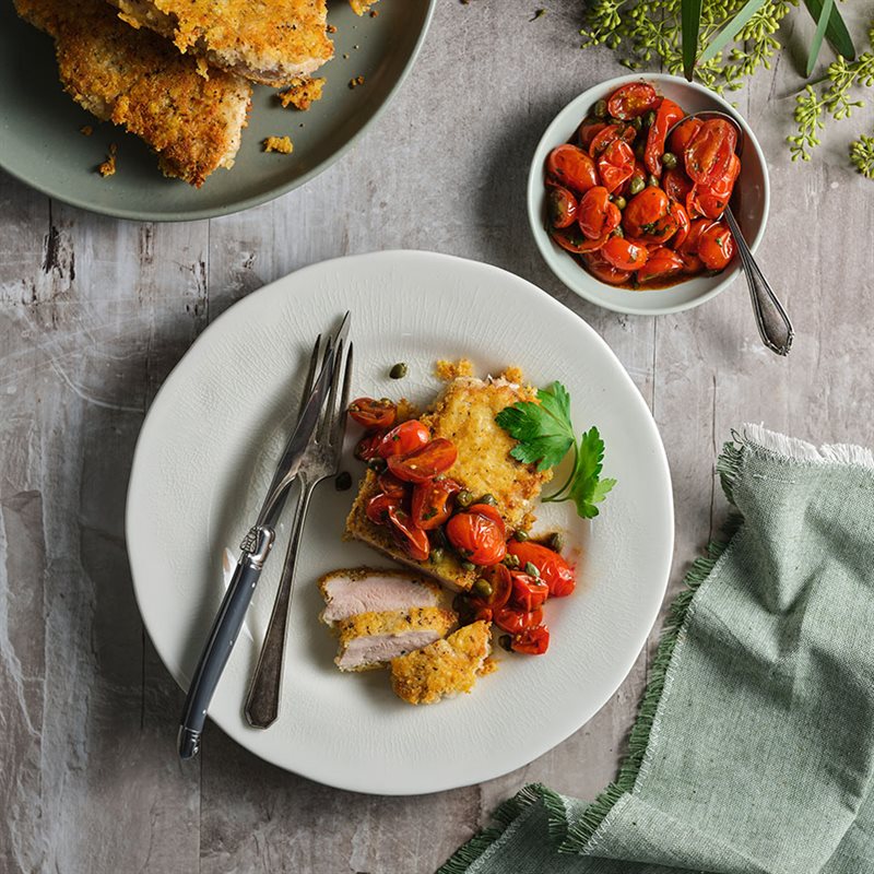 Cheese Crusted Pork Chops