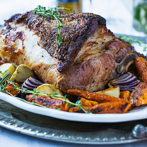 Apple cider & mustard pork rib roast... and gathering the family