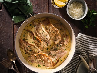 Creamy Garlic Parmesan Pork Chops