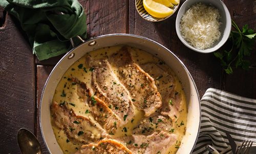 Creamy Garlic Parmesan Pork Chops