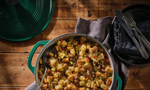 Sausage & Herb Stuffing Casserole
