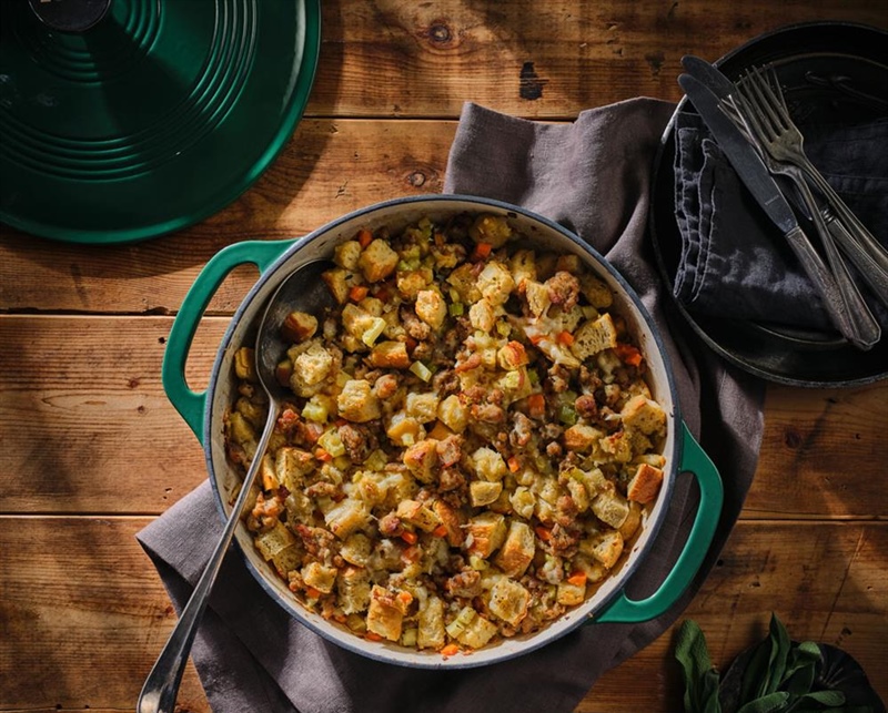 Sausage & Herb Stuffing Casserole