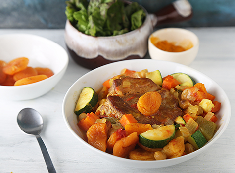 Pork Chop Tagine with Apricots