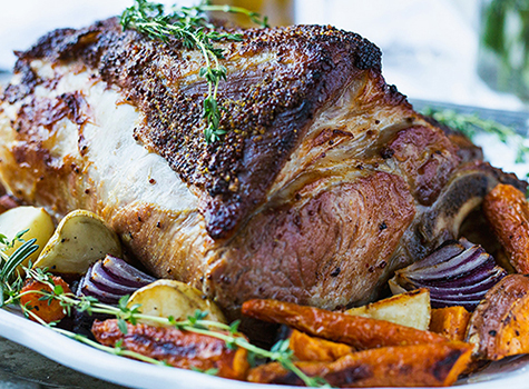 Apple Cider and Mustard Pork Rib Roast