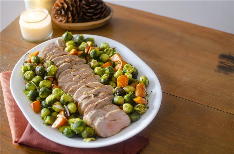 Sous-Vide Pork Tenderloin with Apple Cider Horseradish Sauce