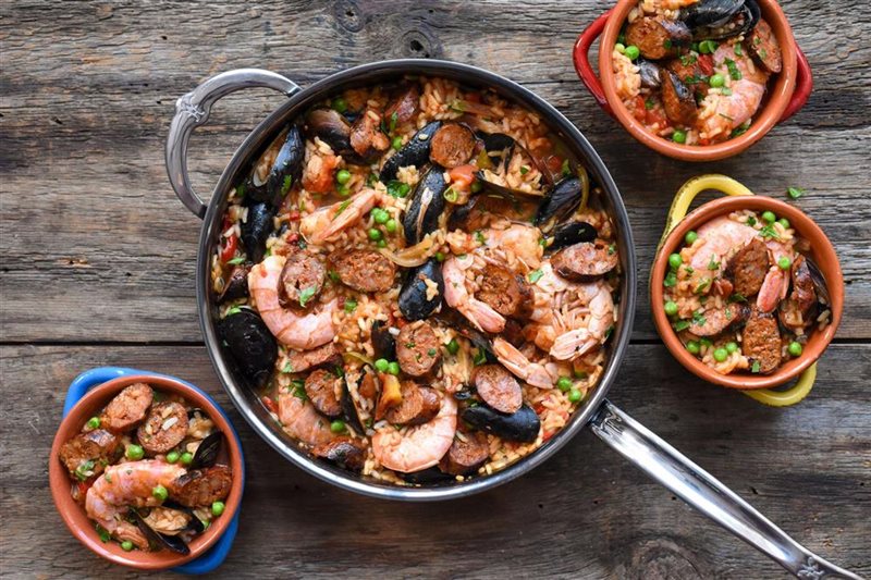 Hot Italian Sausage Paella