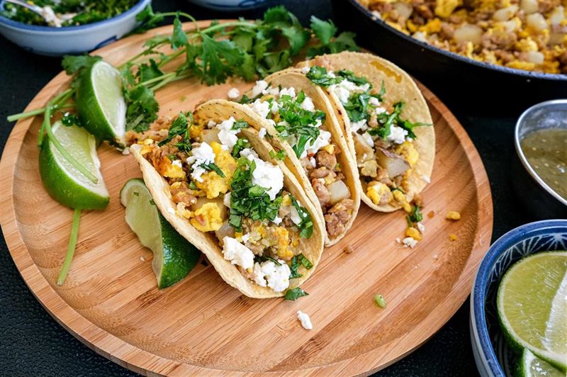Chorizo Breakfast Tacos