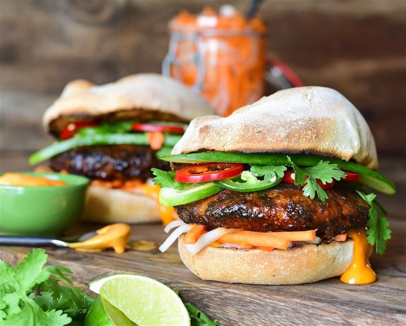 Banh Mi Inspired Ontario Pork Burgers