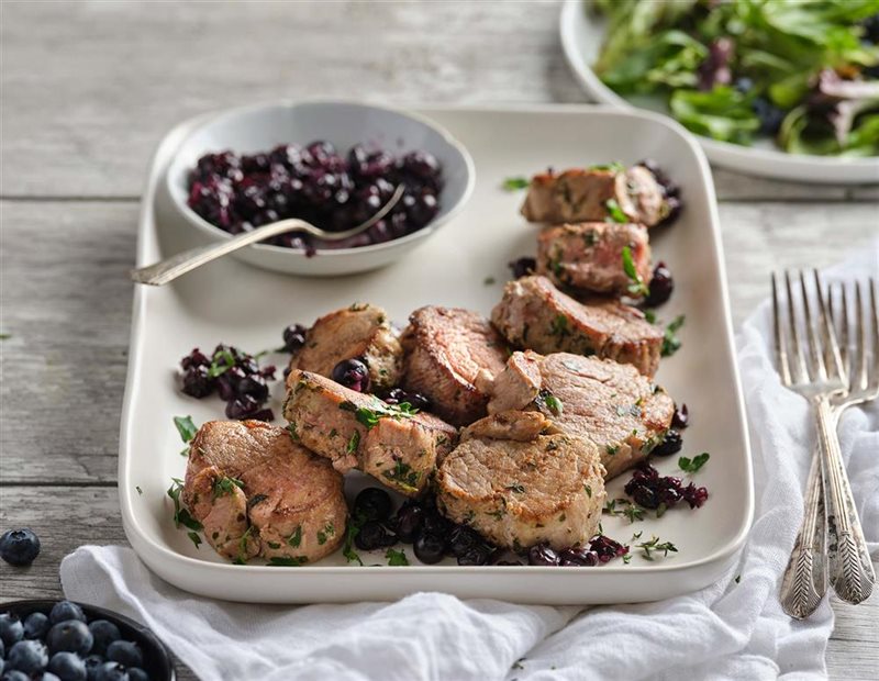Pork Tenderloin with Blueberry Sauce