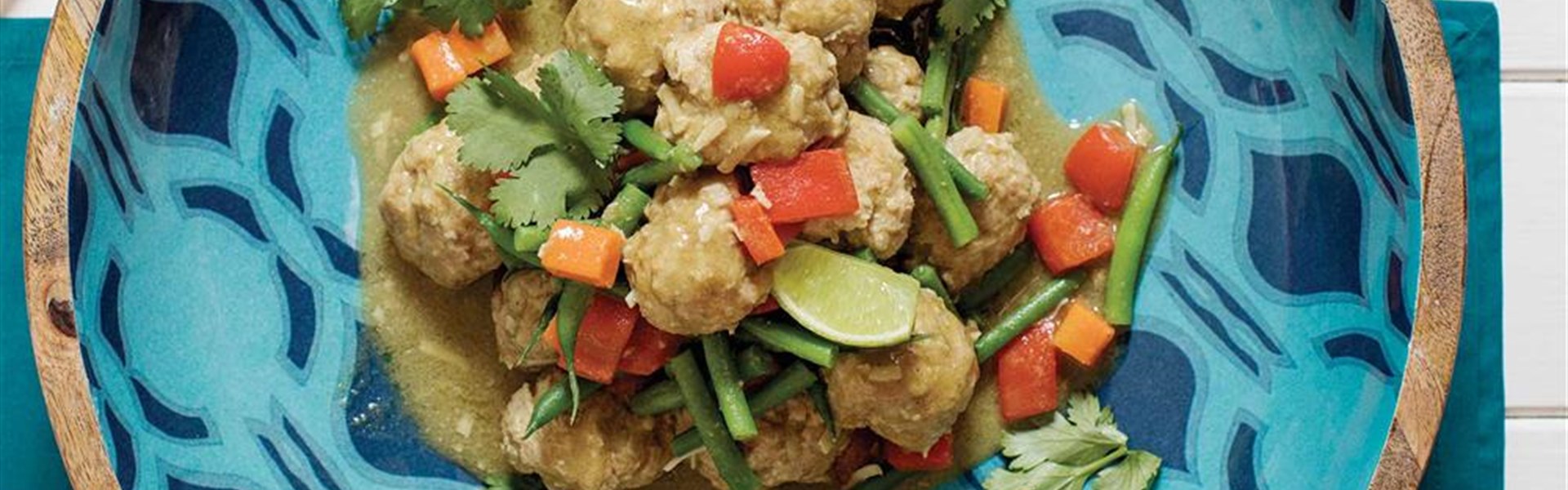 Green Curry Meatballs with Coconut