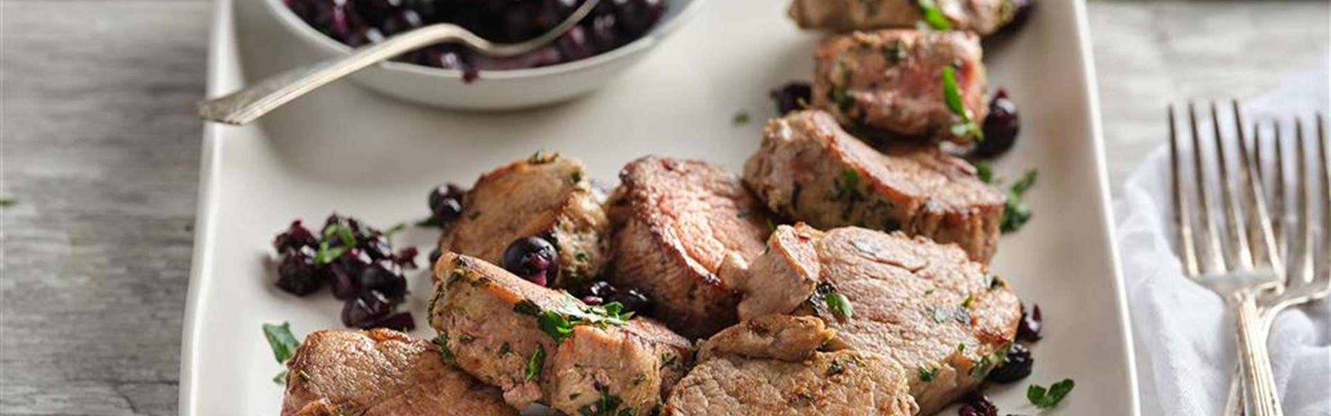 Pork Tenderloin with Blueberry Sauce