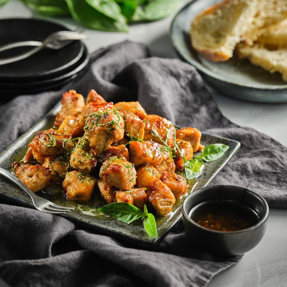 Garlic Butter Pork Steak Bites-image